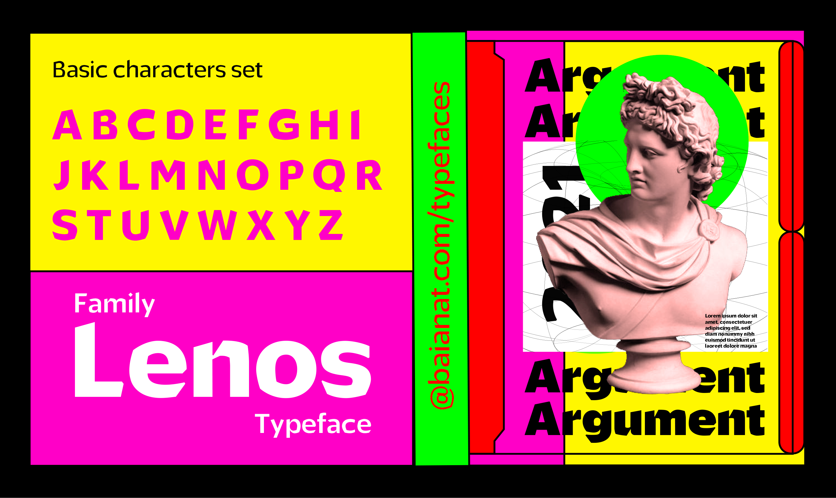 Lenos SemiBold Italic Font preview