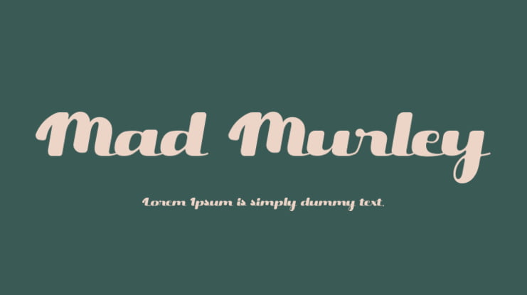 Mad Murley Font preview
