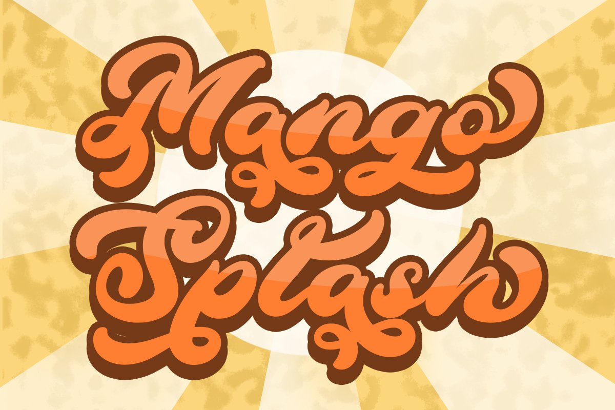 Mango Splash Regular Font preview