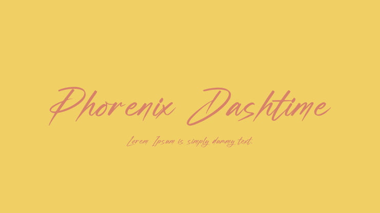 Phorenix Dashtime Regular Font preview