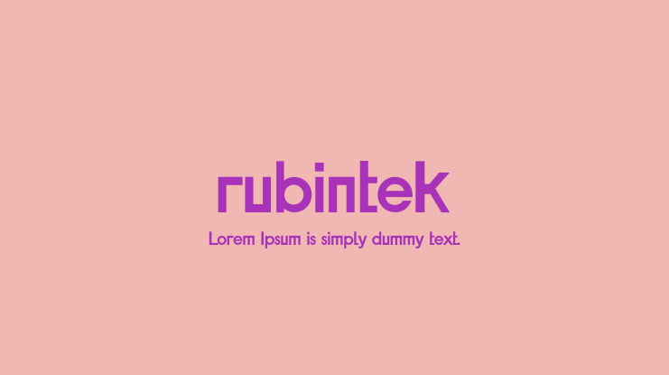 rubintek Regular Font preview