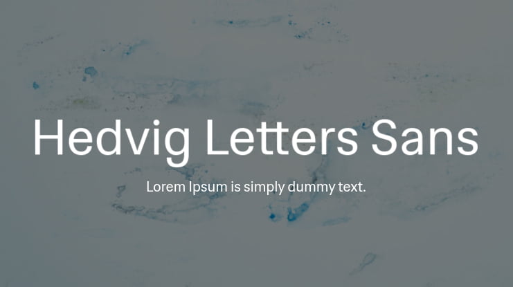 Hedvig Letters Sans Font preview