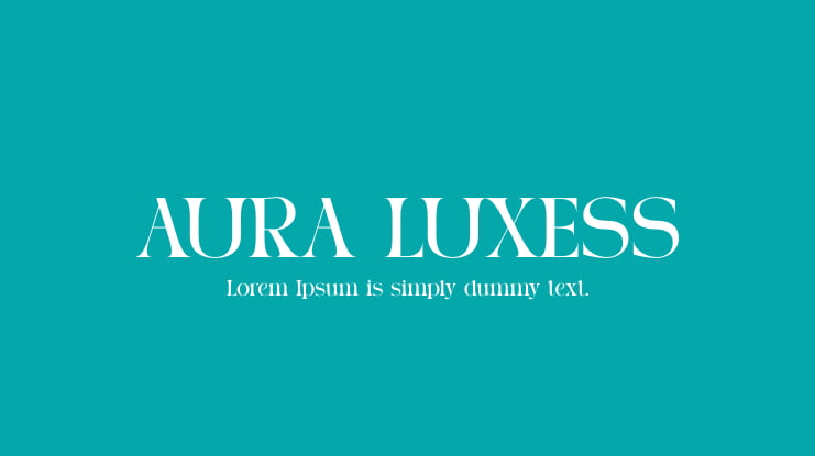 AURA LUXESS Font preview