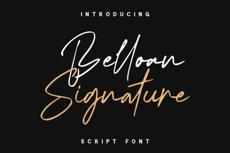 Belloan Signature Font preview