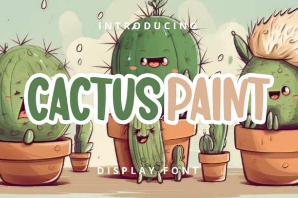 Cactus Paint Regular Font preview