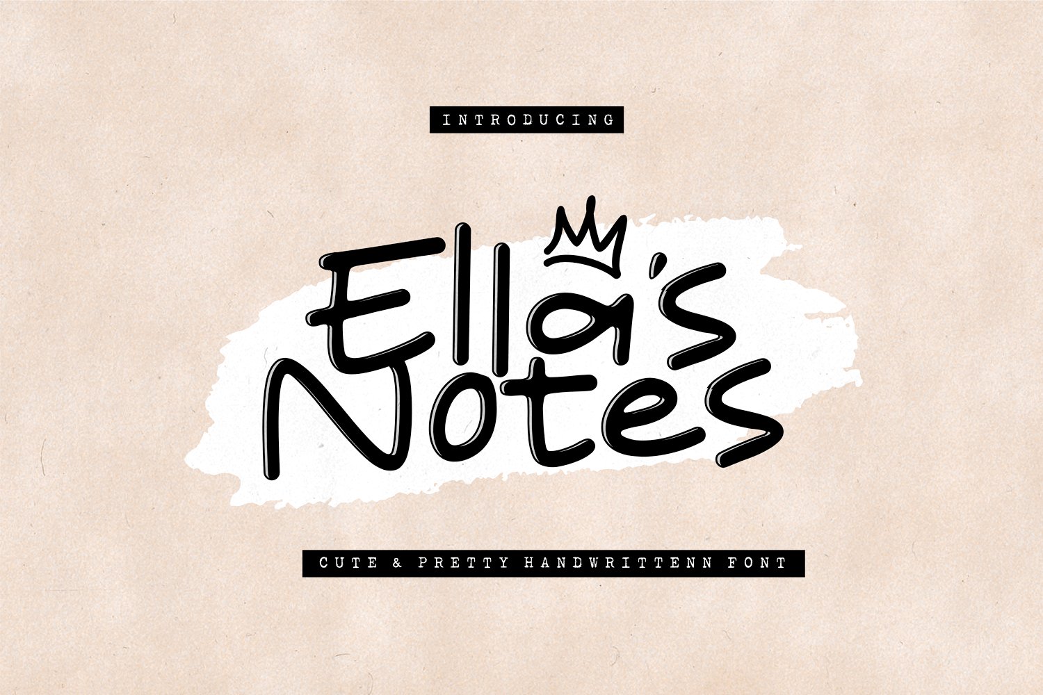 Ellas Notes Style bold Font preview