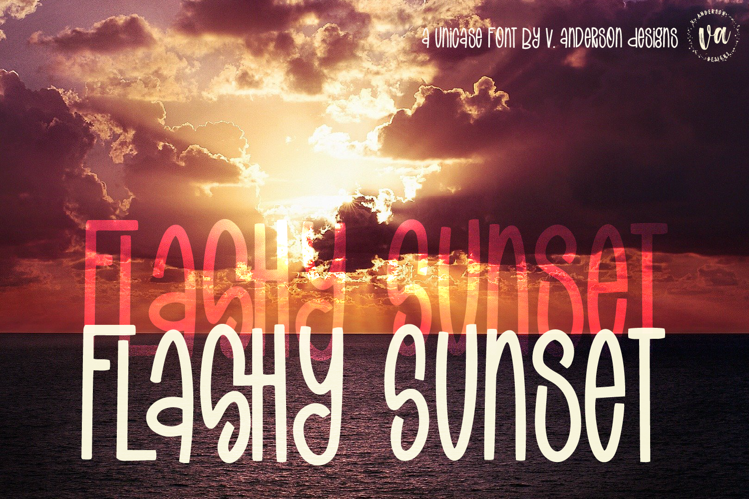 Flashy Sunset Font preview