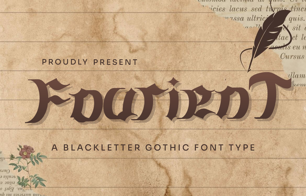 Fourient Font preview