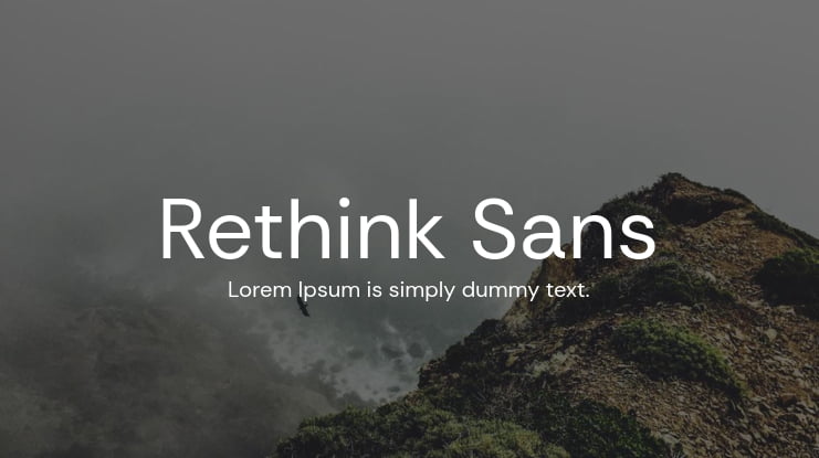 Rethink Sans Font preview
