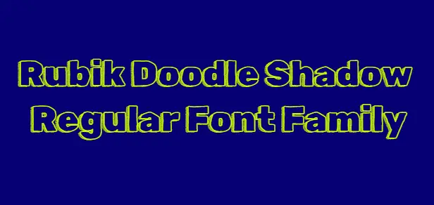 Rubik Doodle Shadow Regular Font preview