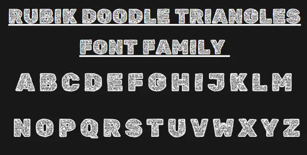 Rubik Doodle Triangles Font preview