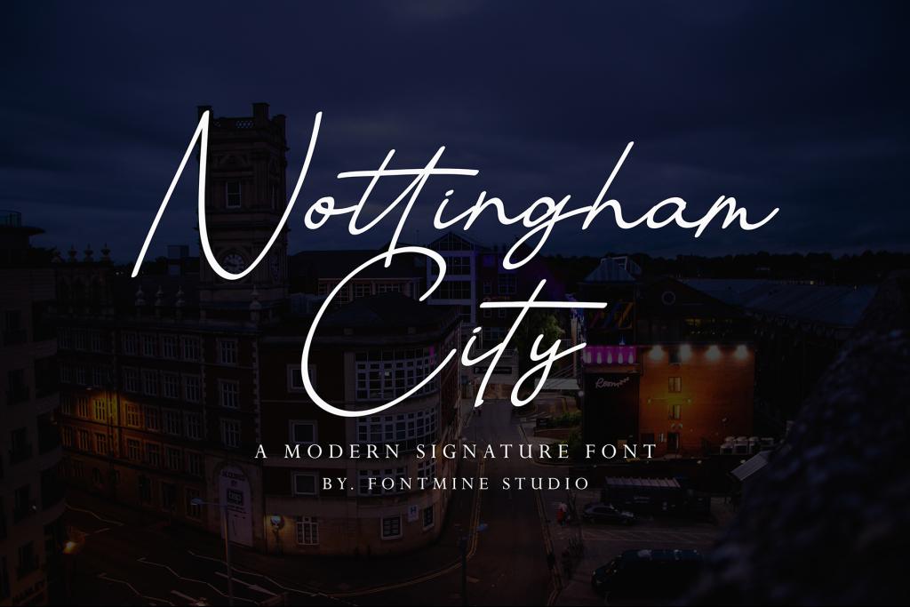 Nottingham City Regular Font preview