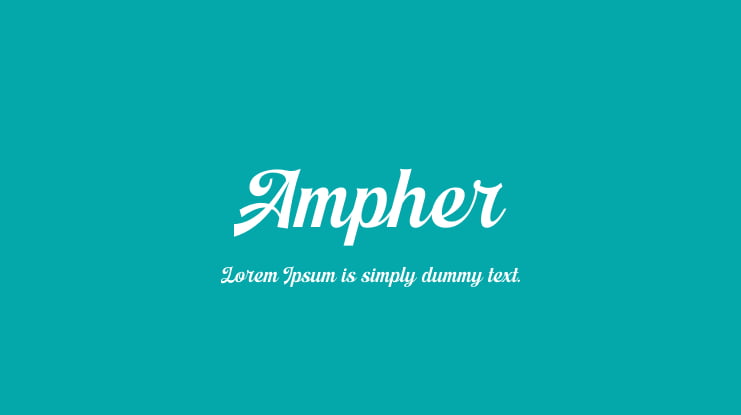 Ampher Font preview