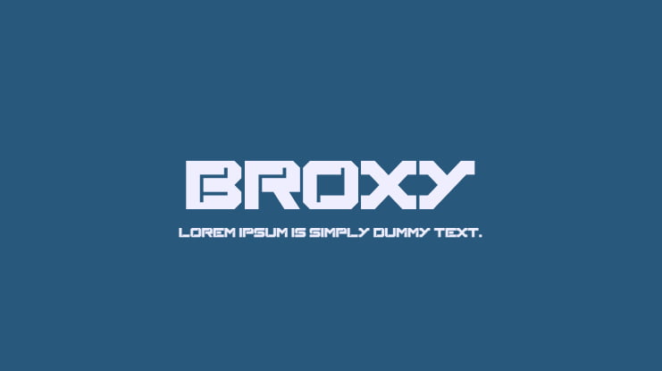 Broxy Font preview