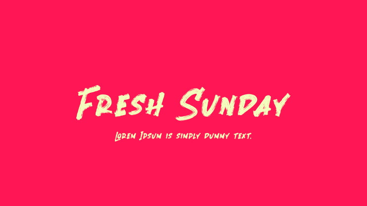 Fresh Sunday Font preview