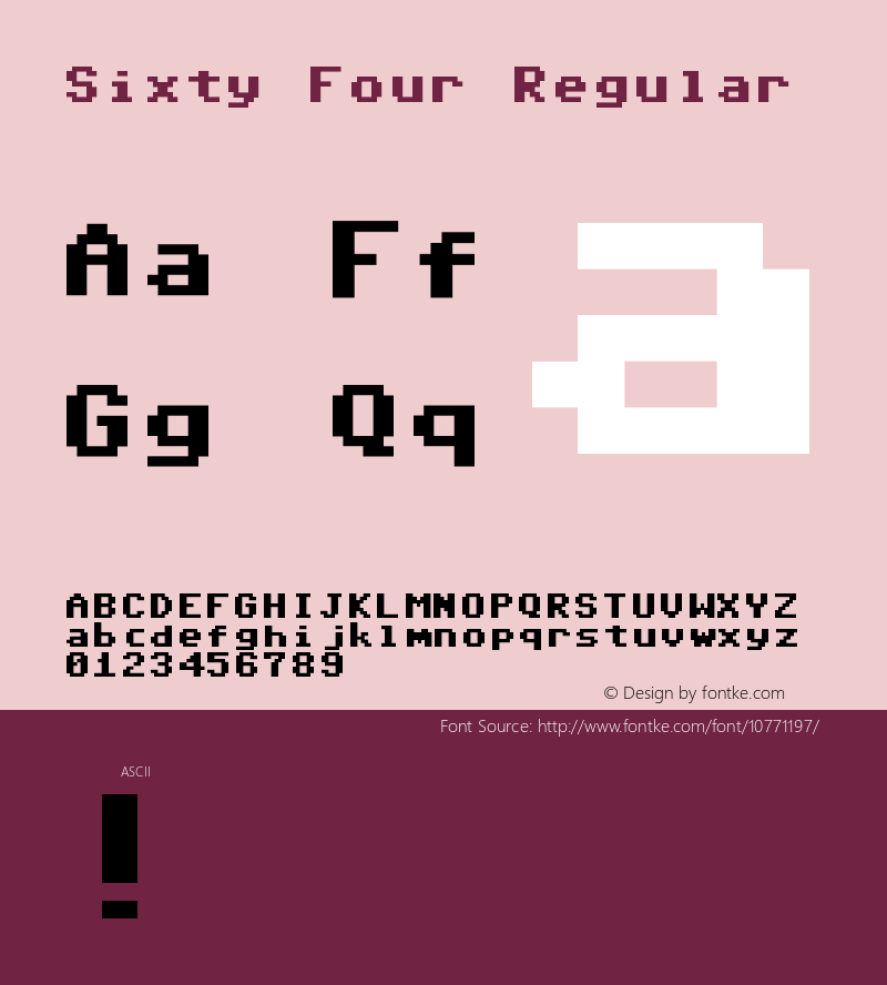 Sixtyfour Font preview