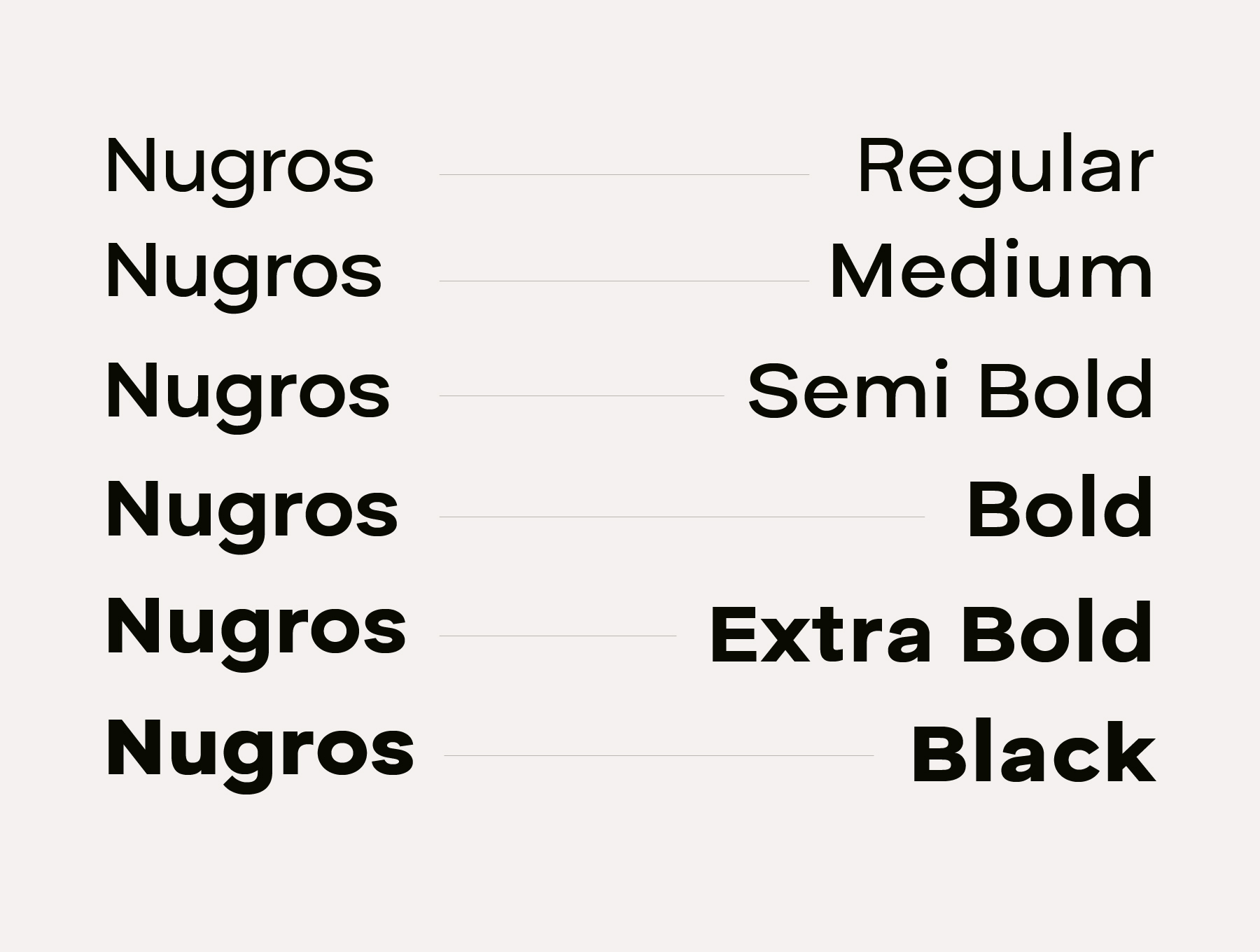 Nugros Regular Font preview