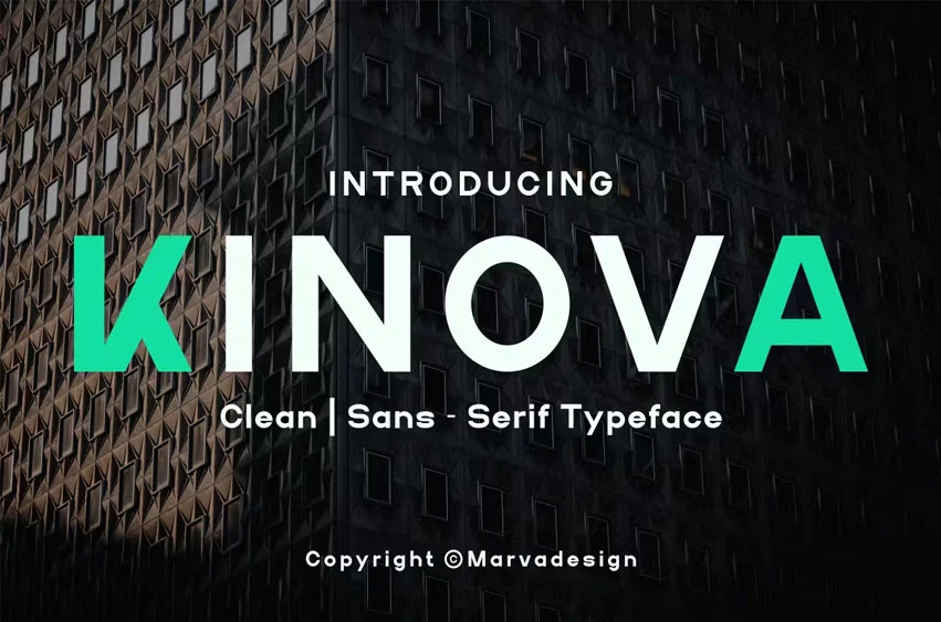 KINOVA Regular Font preview