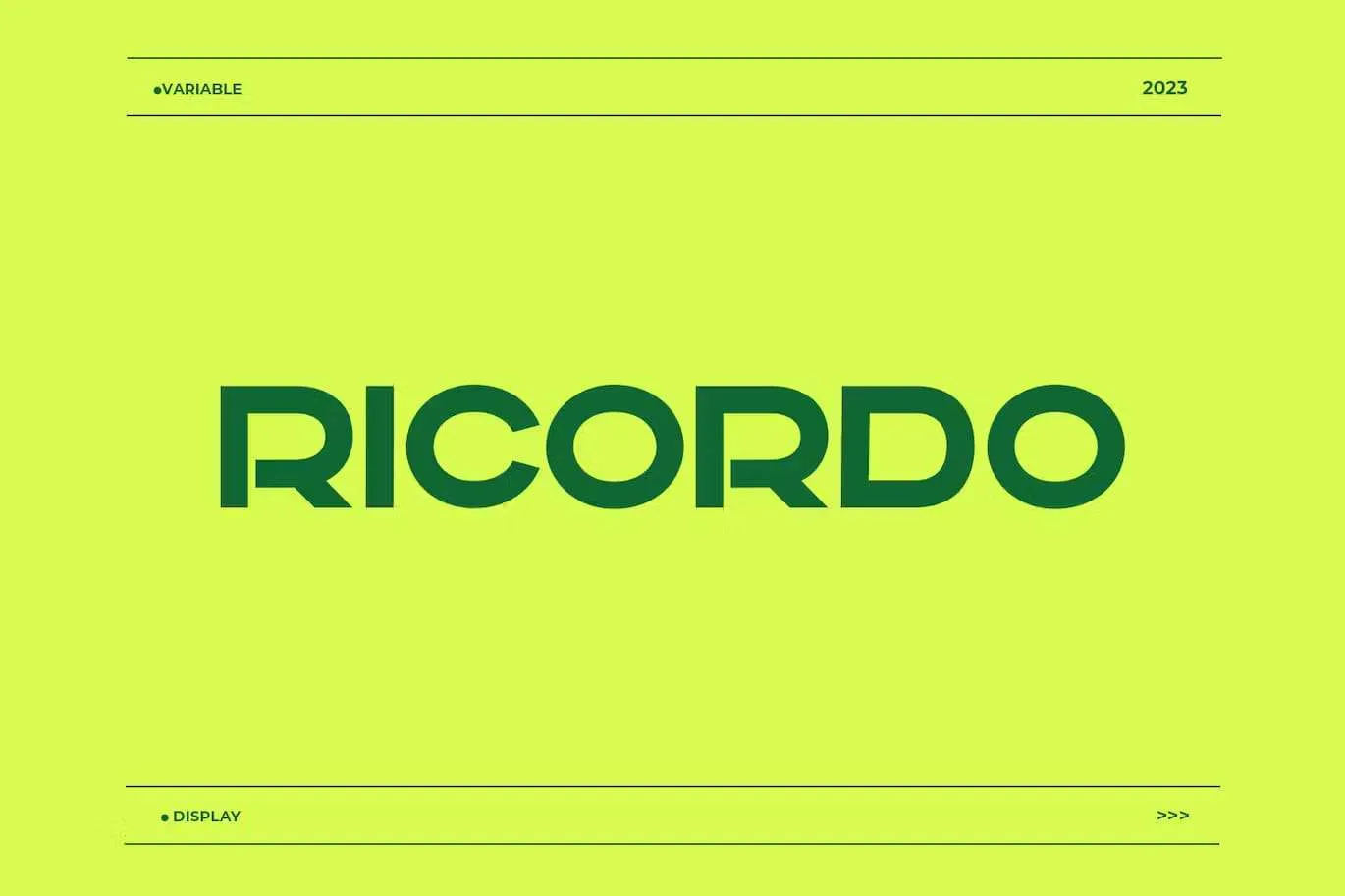 RICORDO Font preview
