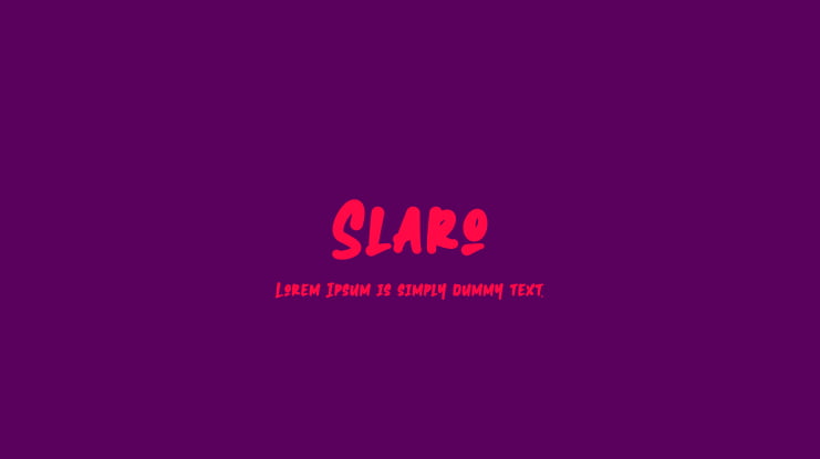 Slaro Decorative Font preview