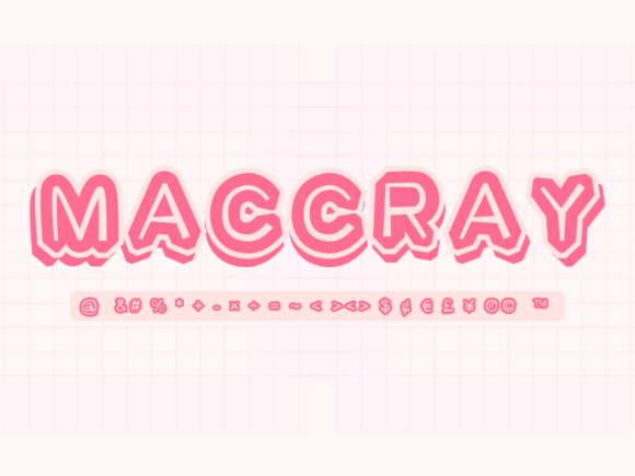 Maccray Font preview