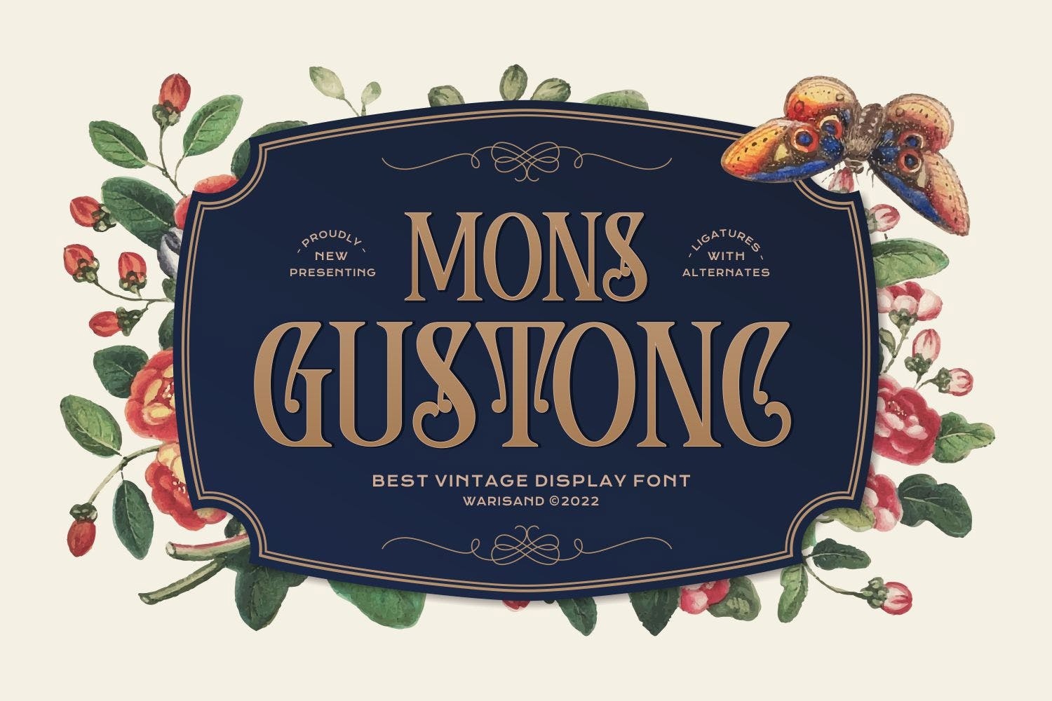Mons Gustonc Regular Font preview