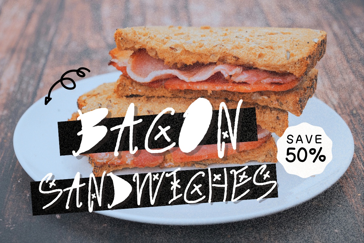 Bacon Sandwiches Regular Font preview