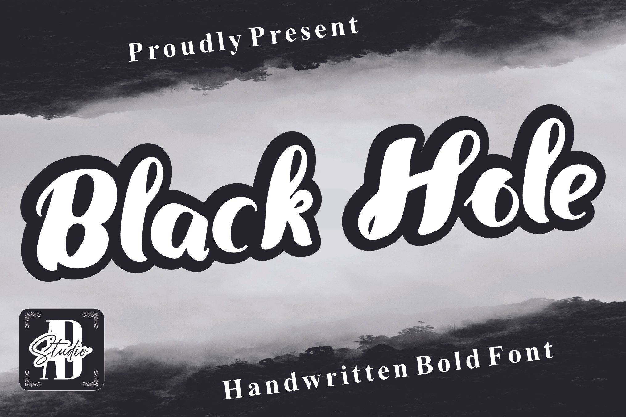 Black Hole Regular Font preview
