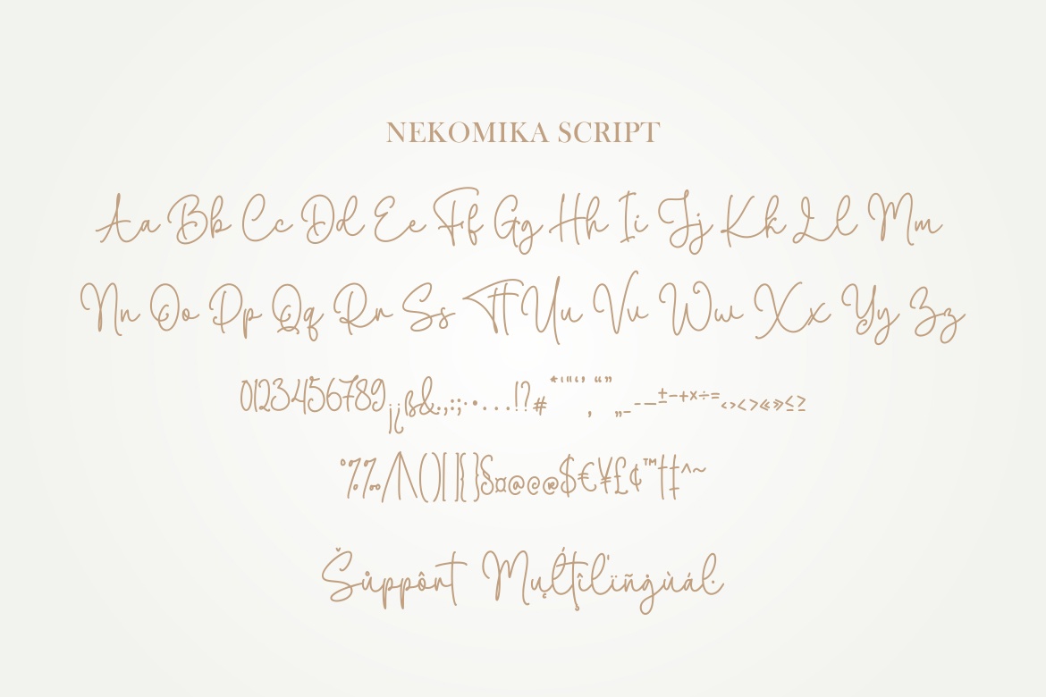 Nekomika Script Font preview