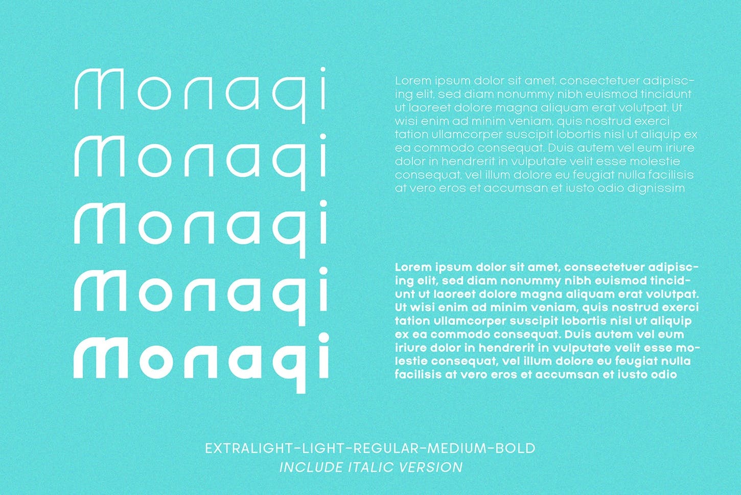 Monaqi Medium Font preview