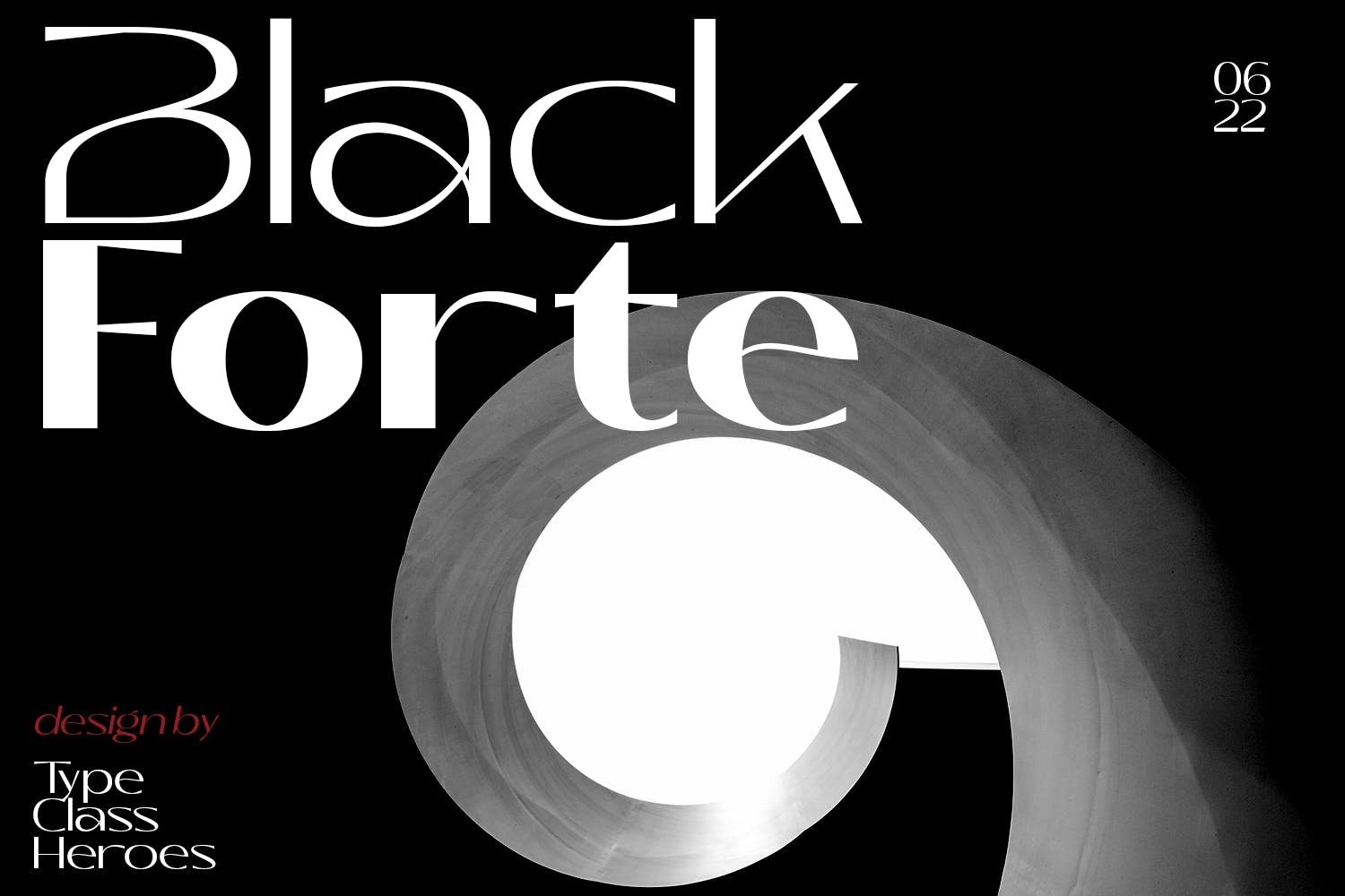 Black Forte Thin Font preview