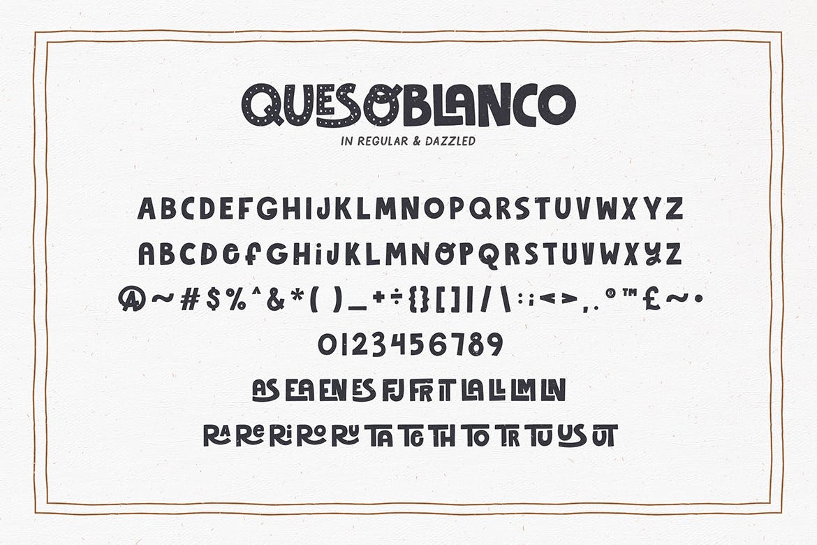 Queso Blanco Regular Font preview