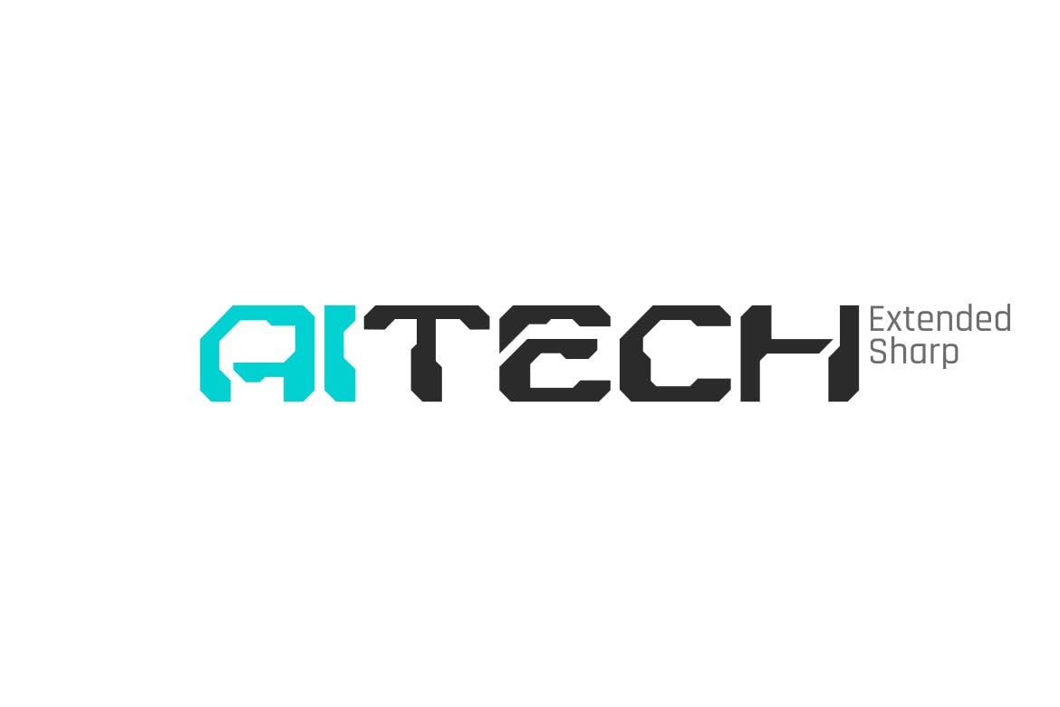 AiTech Sharp Extended Font preview