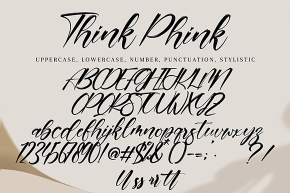 Think Phink Regular Font preview