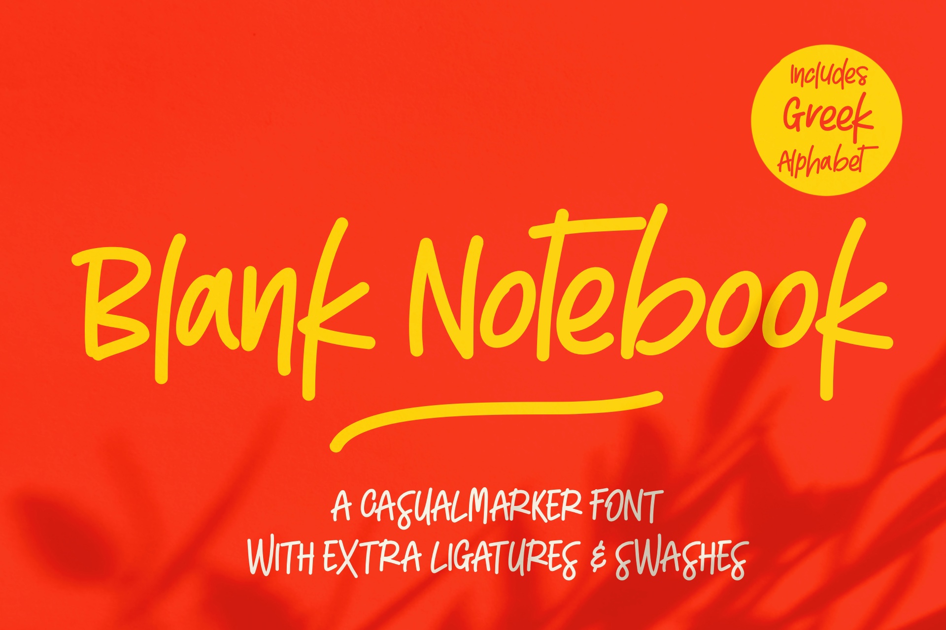 Blank Notebook Font preview