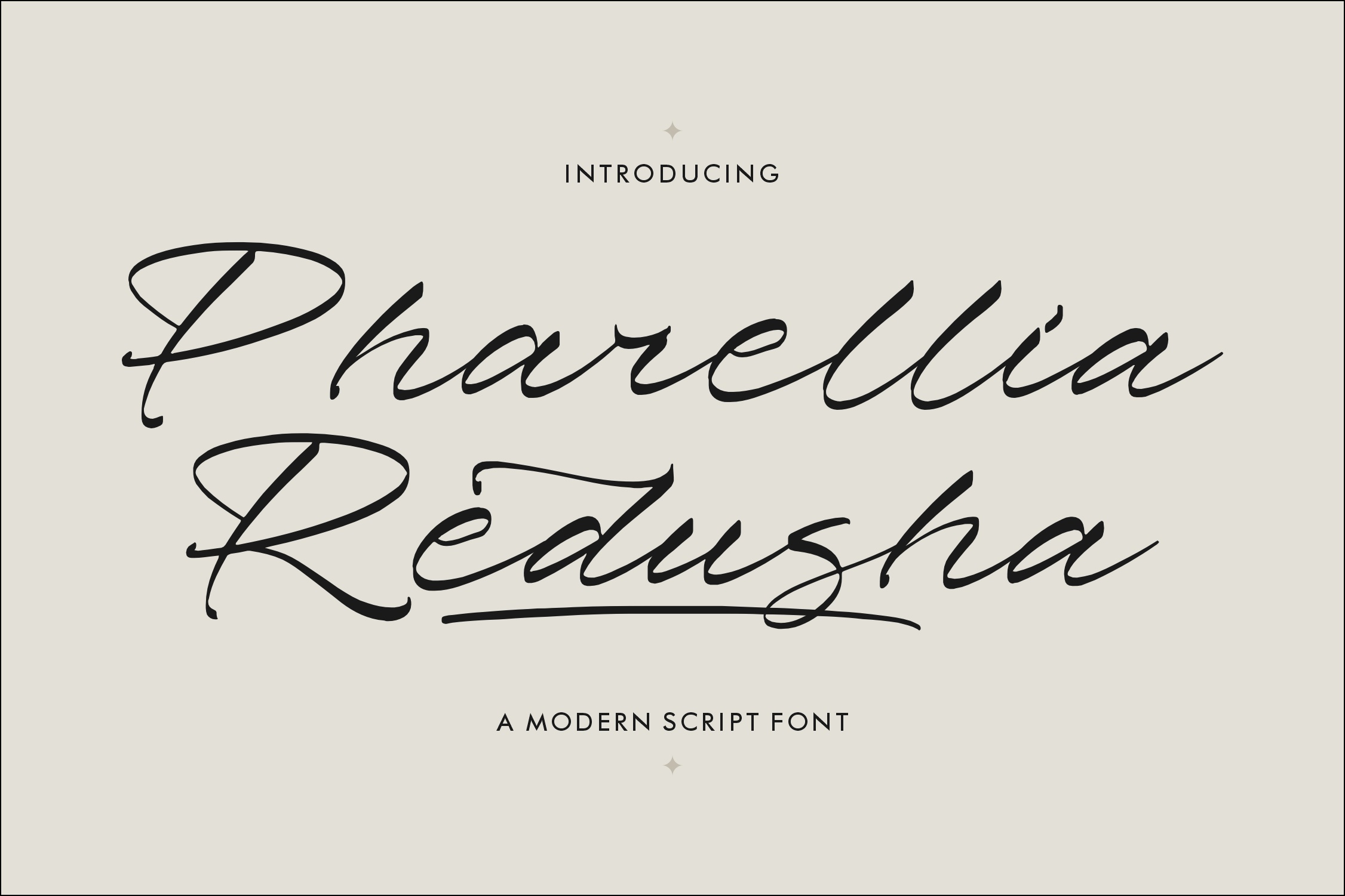 Pharellia Redusha Font preview
