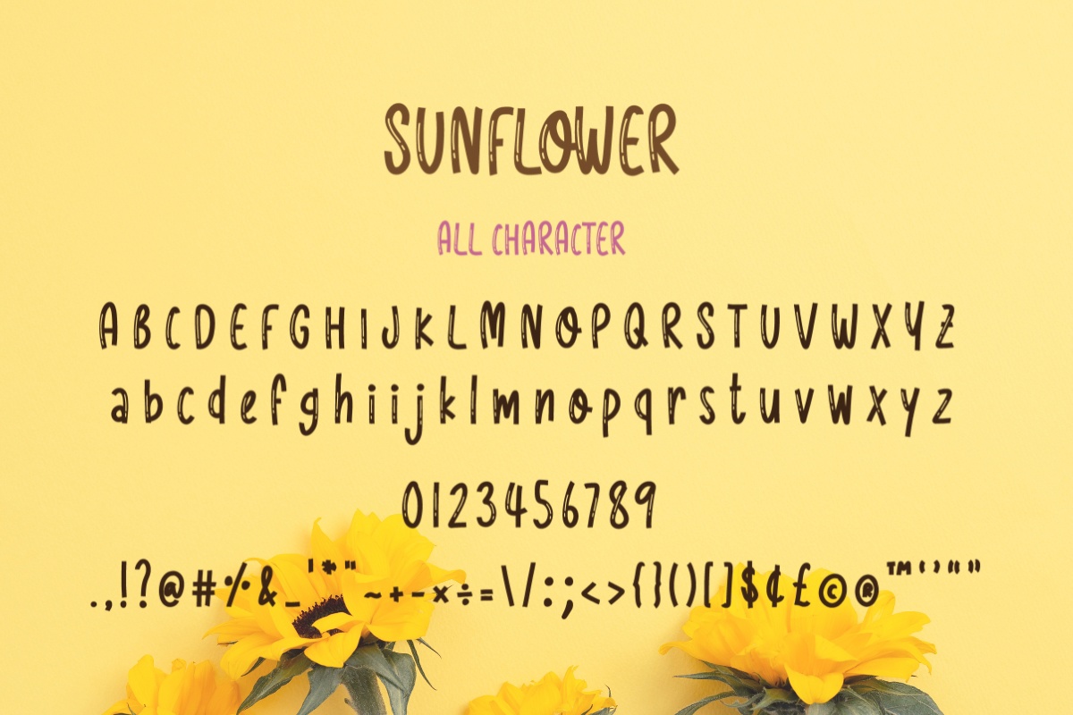 Morning Sunflower Highlight Font preview