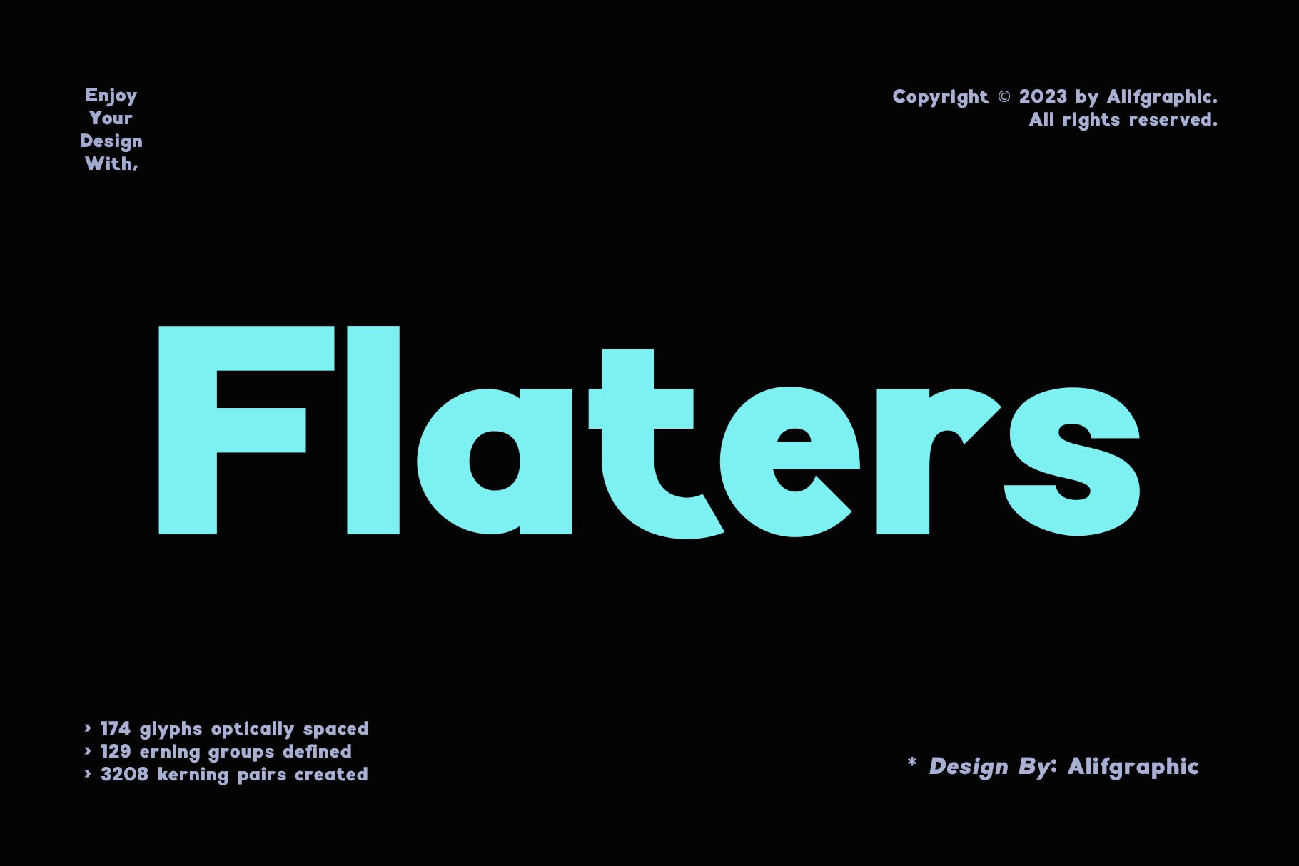 Flaters Font preview