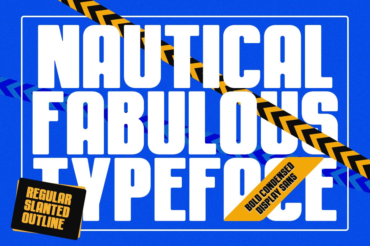 Nautical Fabulous Outline Font preview