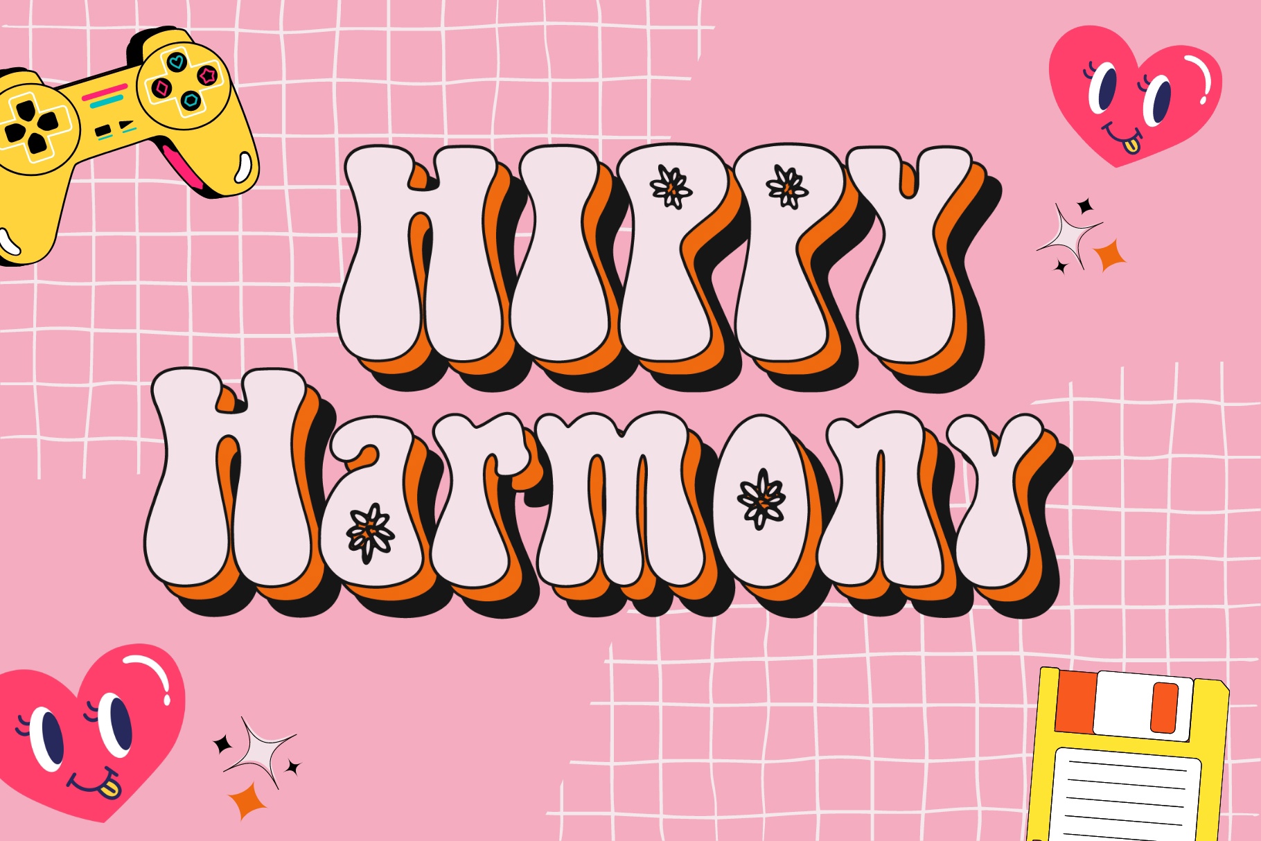 Hippy Harmony Regular Font preview