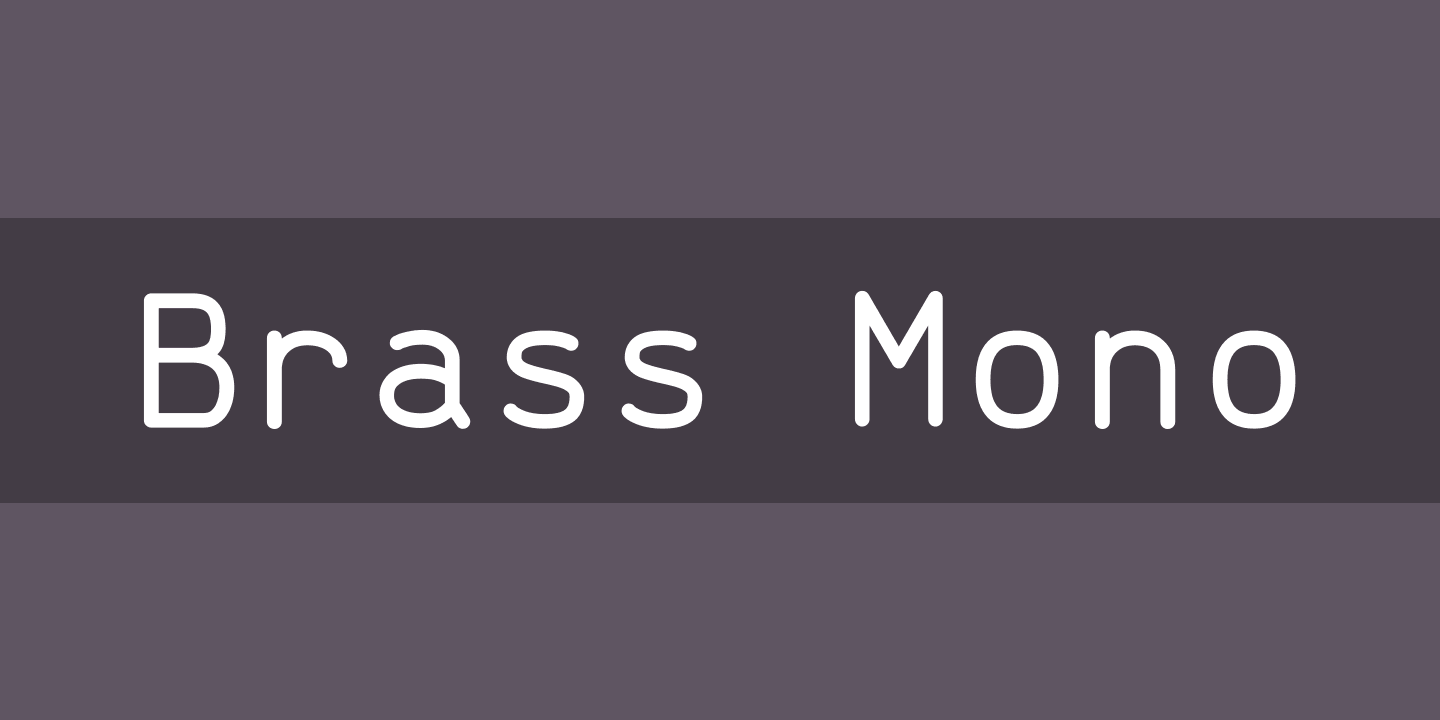 BRASS MONO Font preview