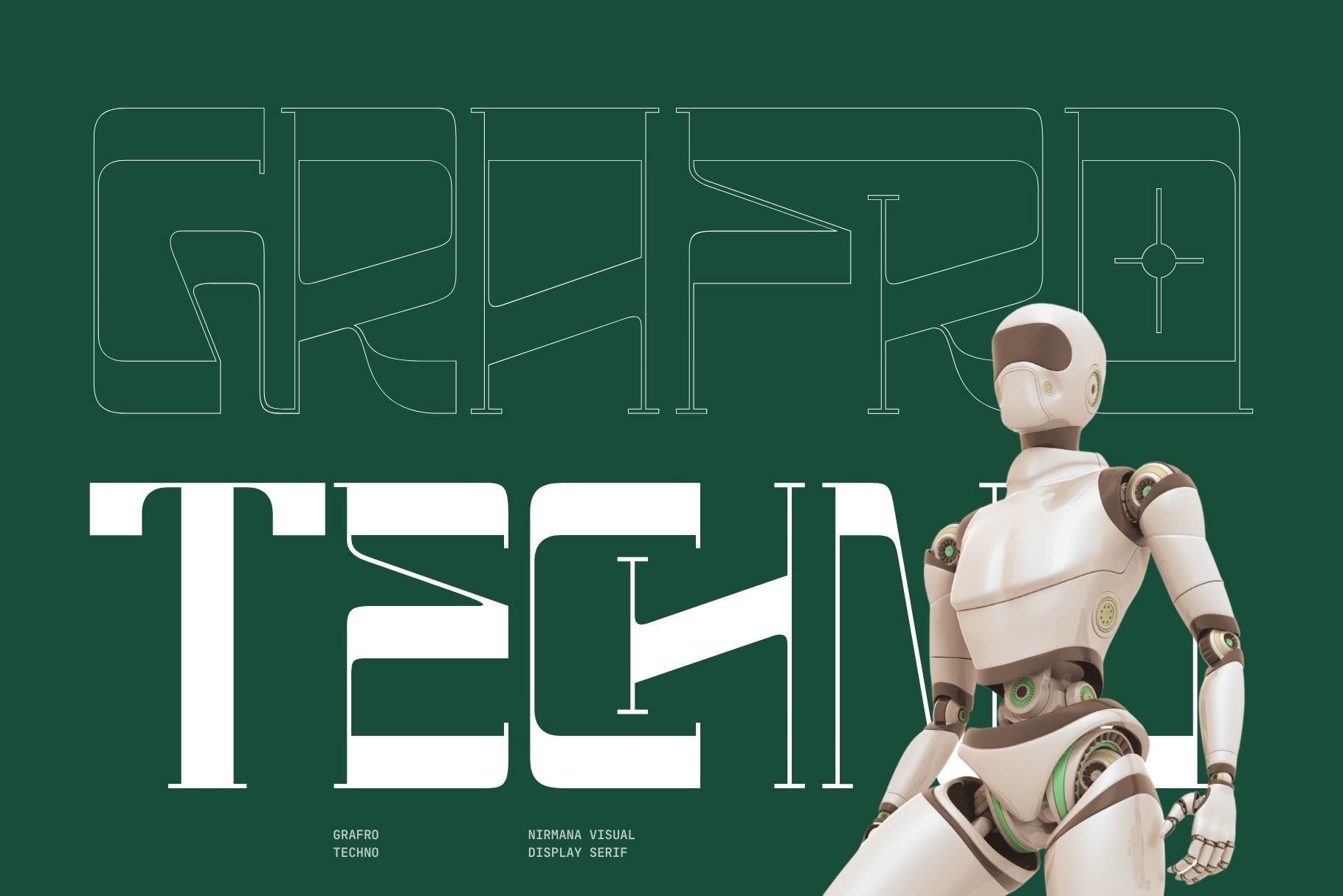 Grafro Techno Font preview