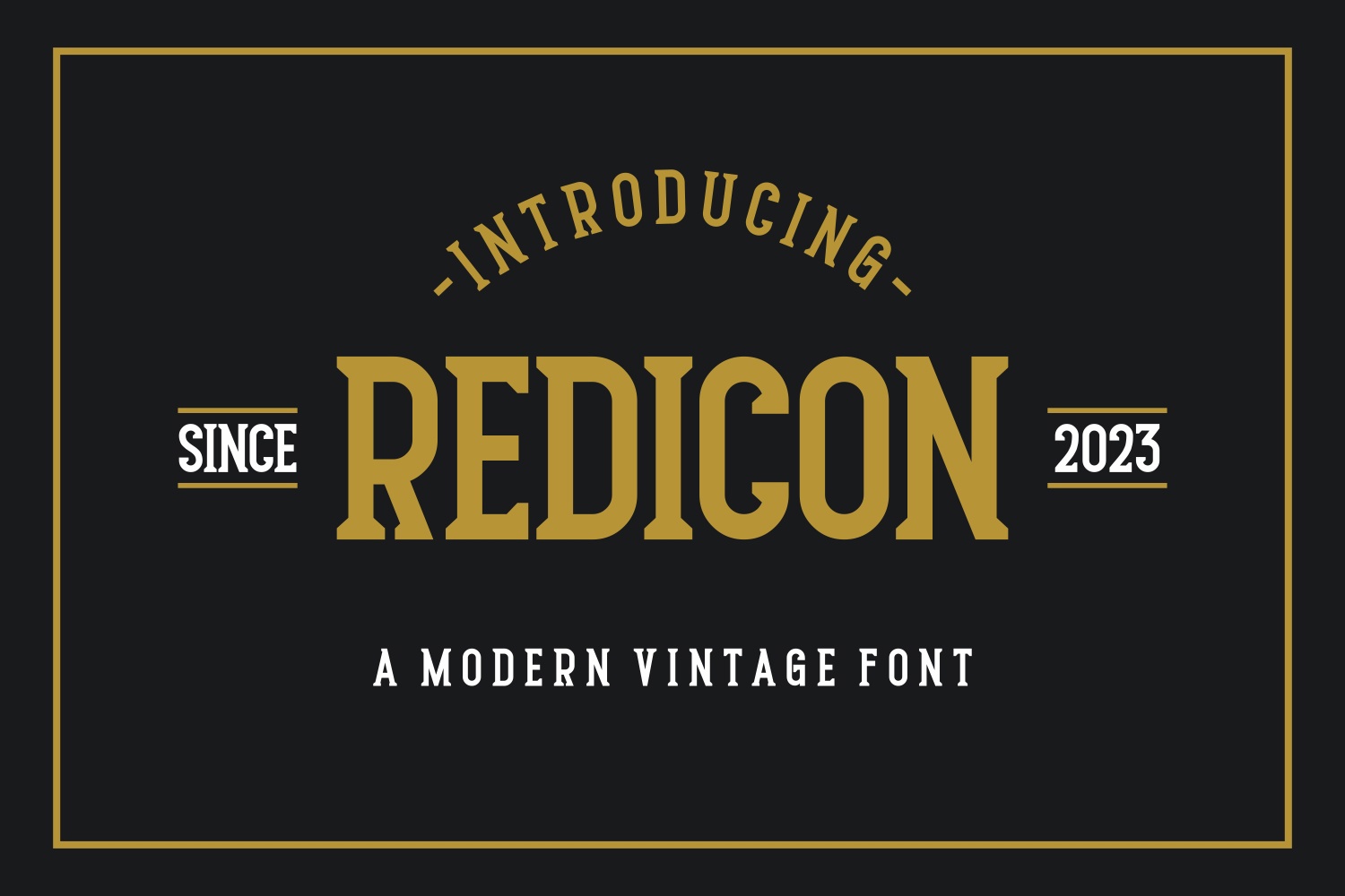 Redicon Font preview