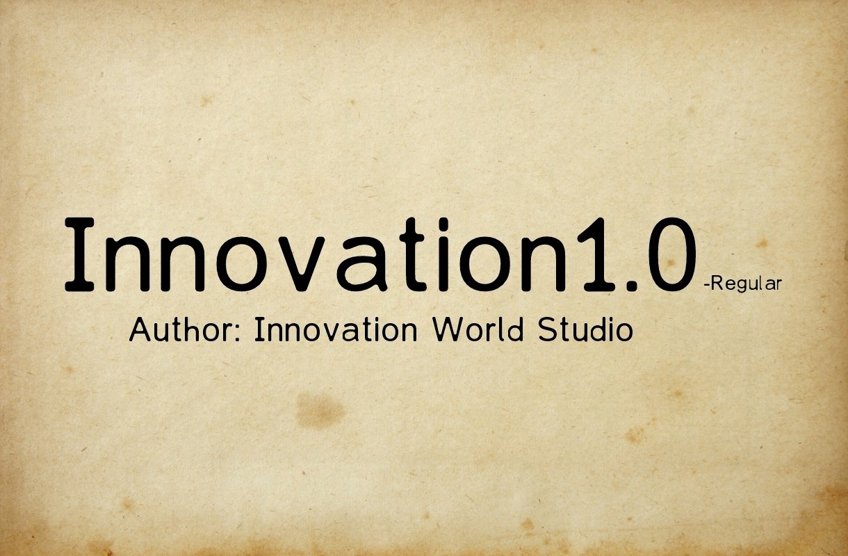 Innovation1.0 Font preview