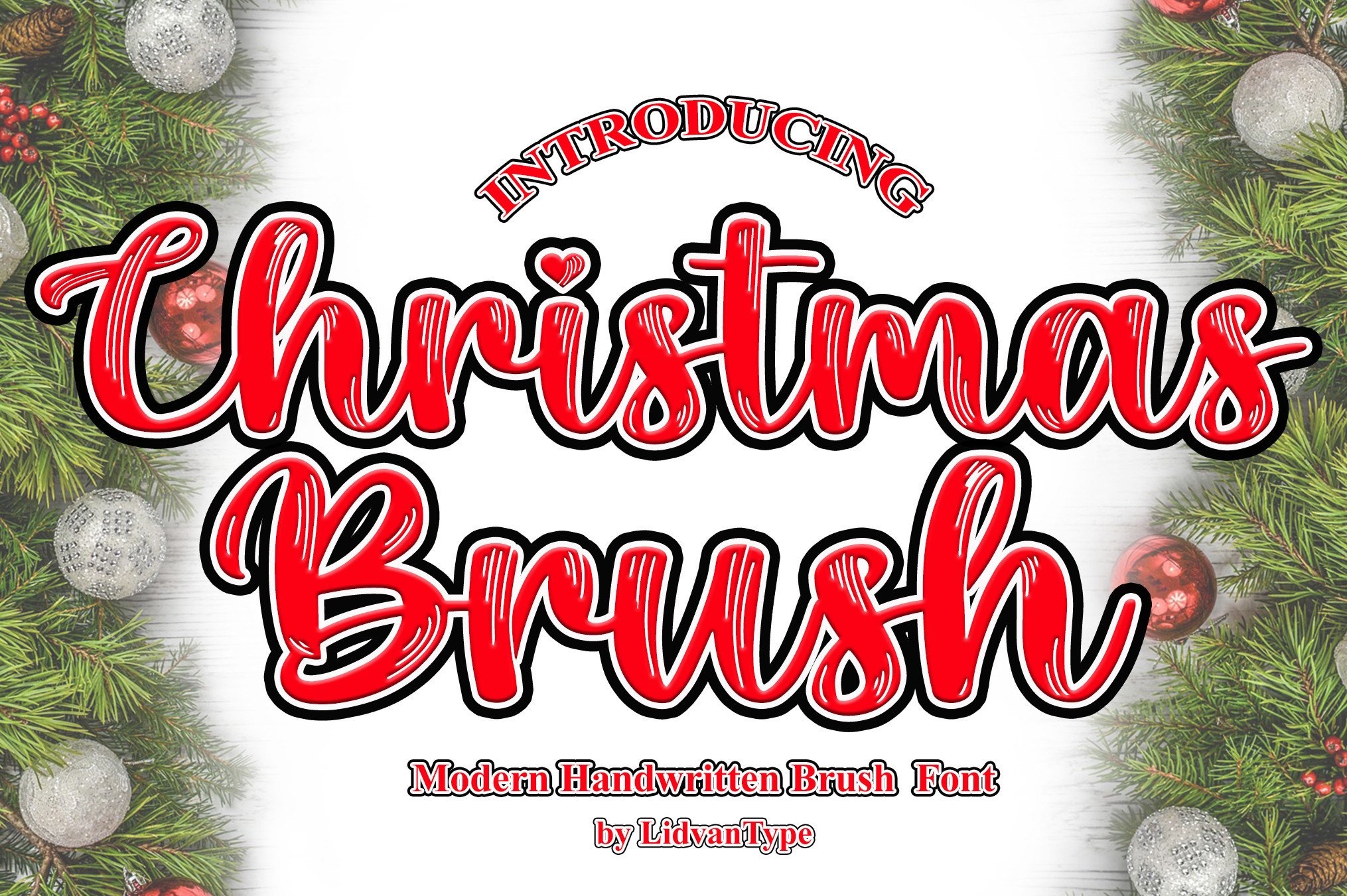 Christmas Brush Font preview