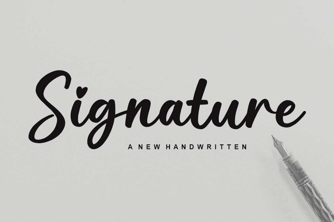 Signature Font preview
