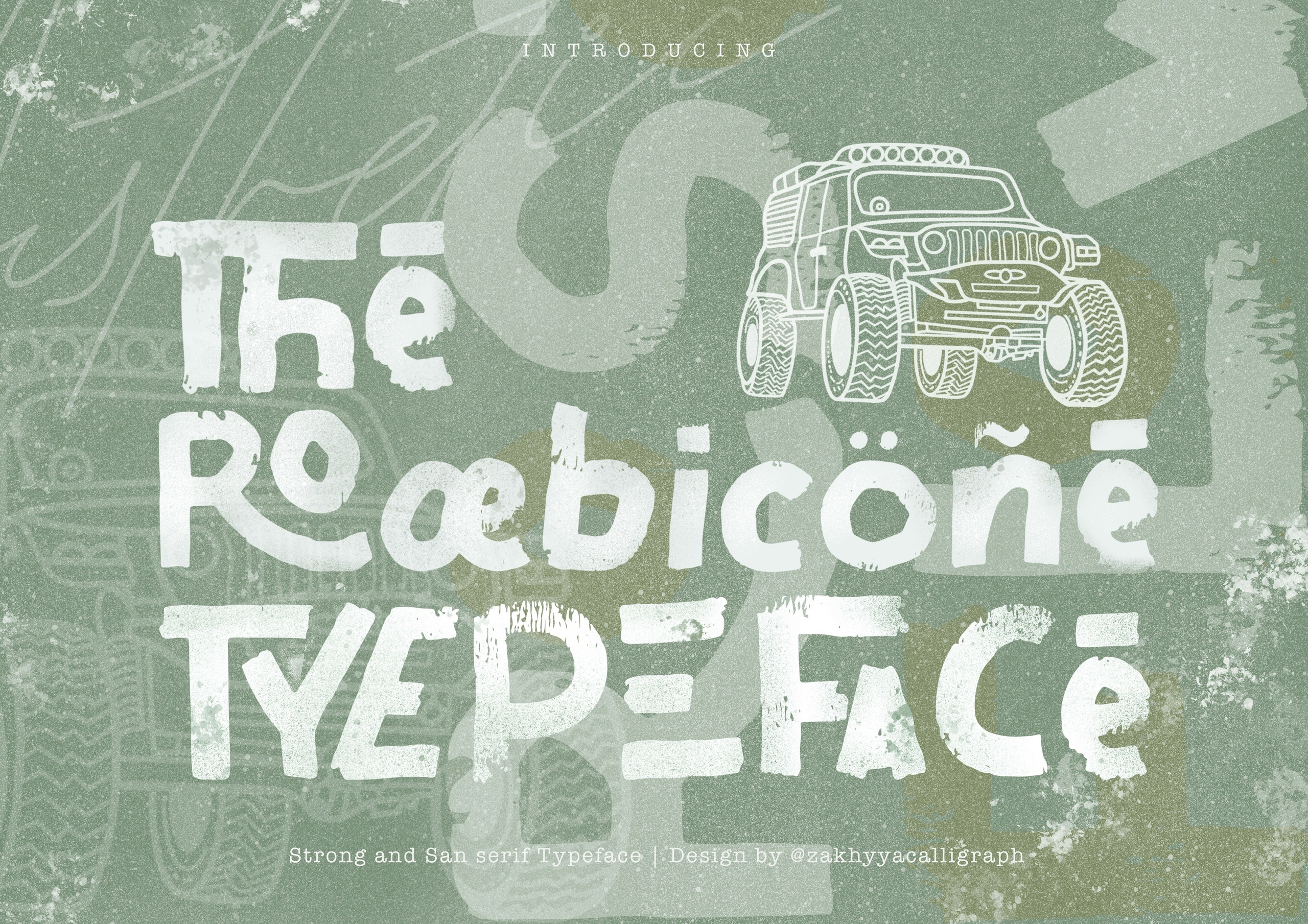 The Rooebicone Regular Font preview