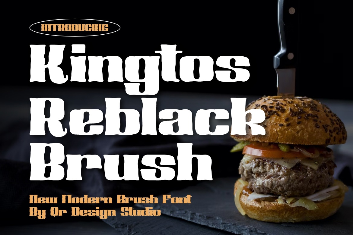 Kingtos Reblack Brush Regular Font preview