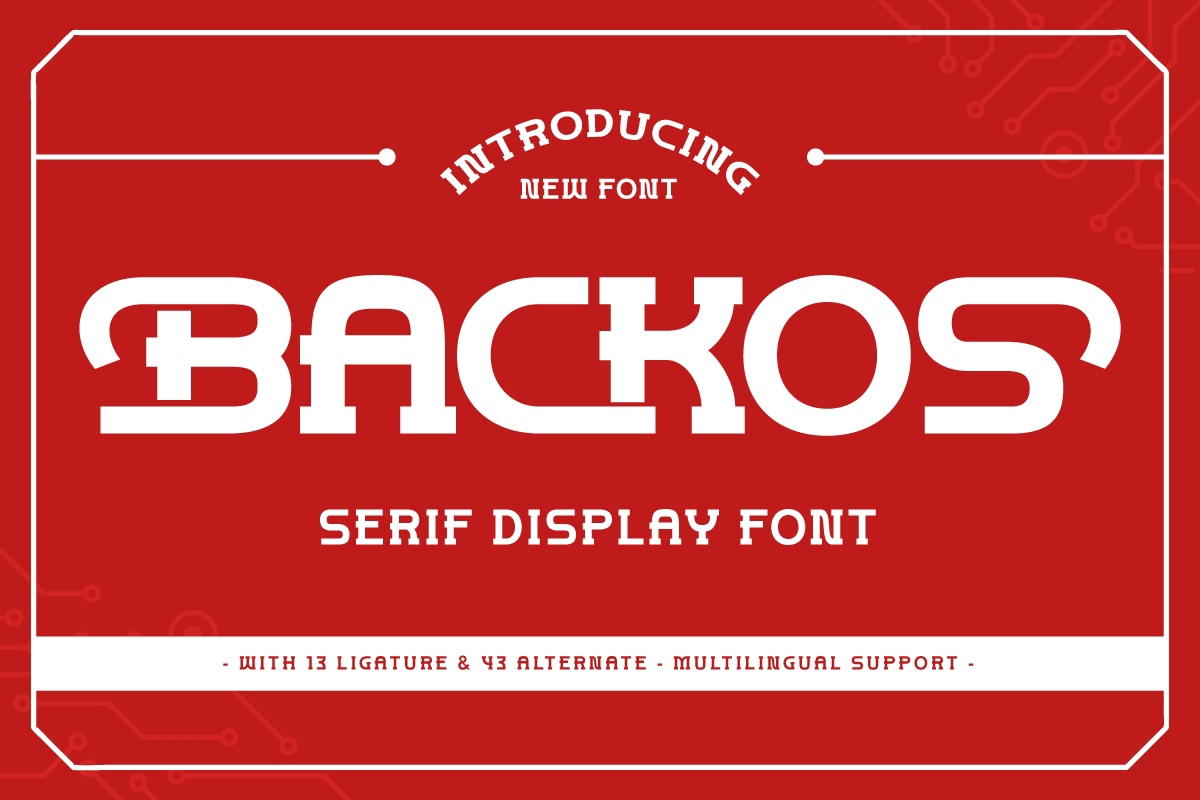 Backos Font preview