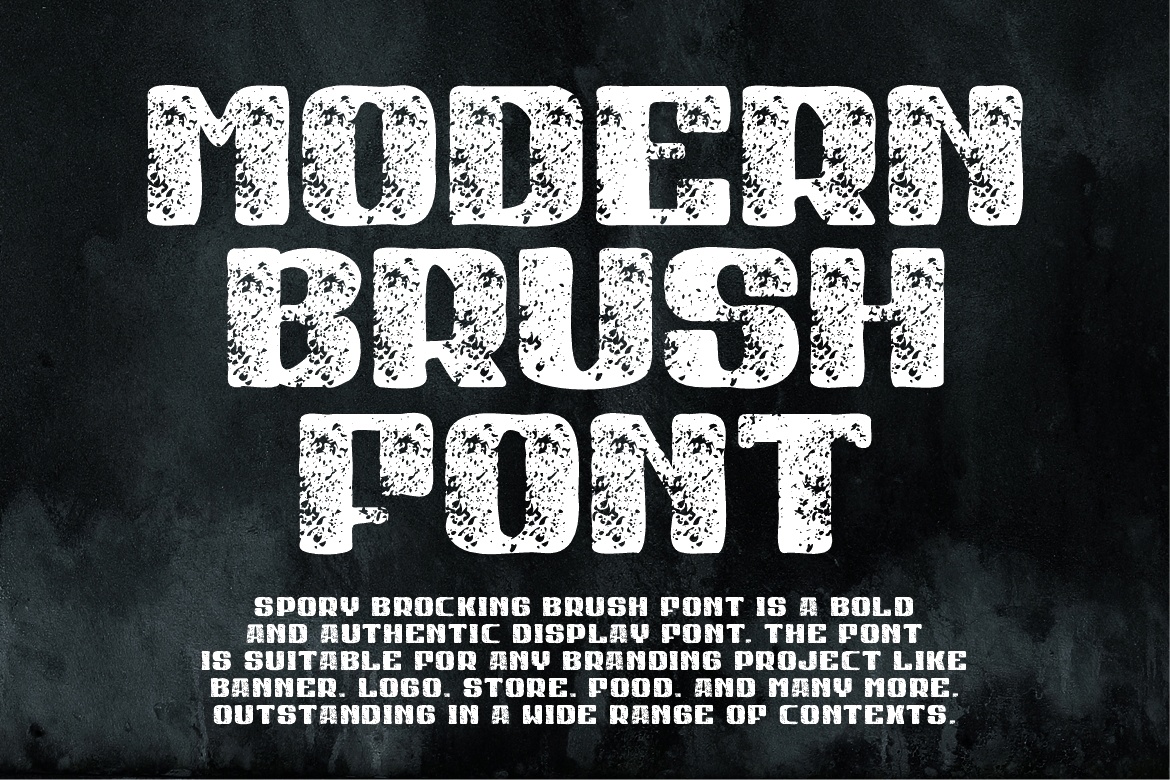 Spory Brocking Brush Regular Font preview